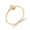 Coque de Nacre Bague solitaire plaqué or 20004210