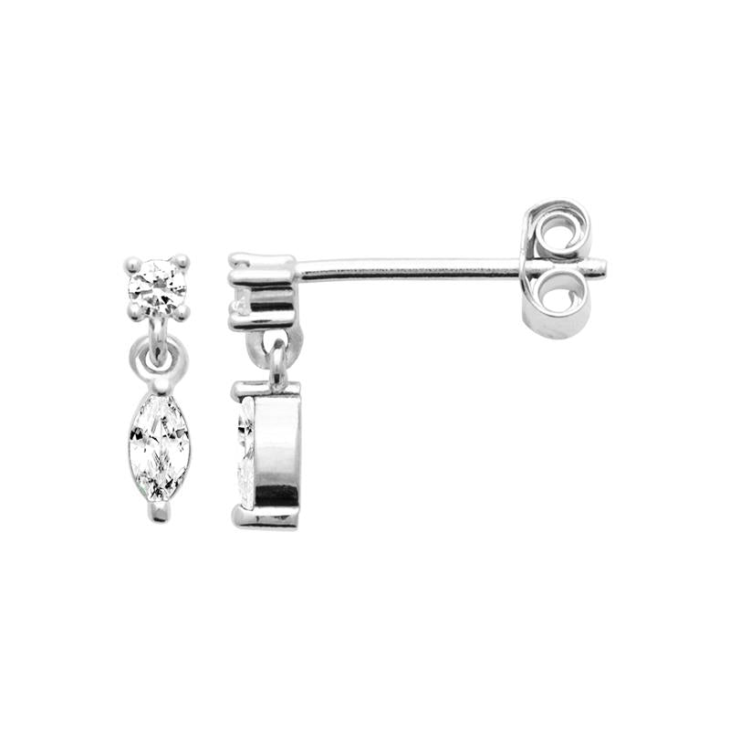Coque de Nacre Puces d'oreilles argent 13082710
