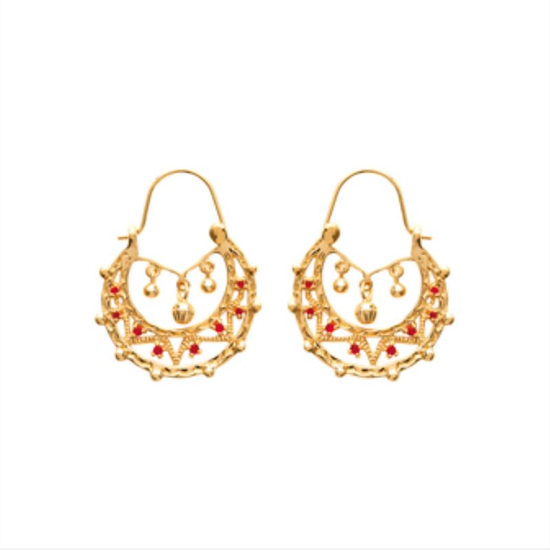 Coque de Nacre Boucles d'oreilles plaqué or 2367420