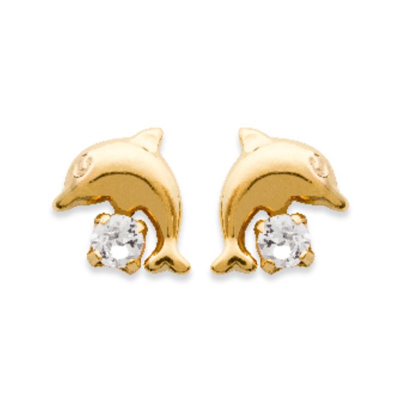 Coque de Nacre Puces d'oreilles plaqué or 24231791