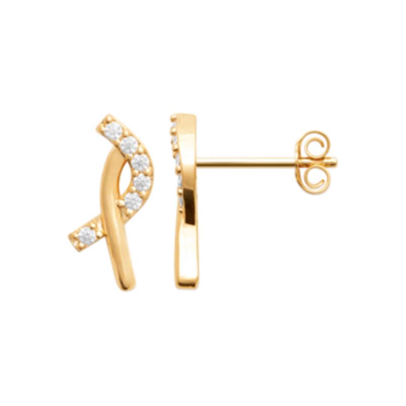 Coque de Nacre Boucles d'oreilles plaqué or 23061610