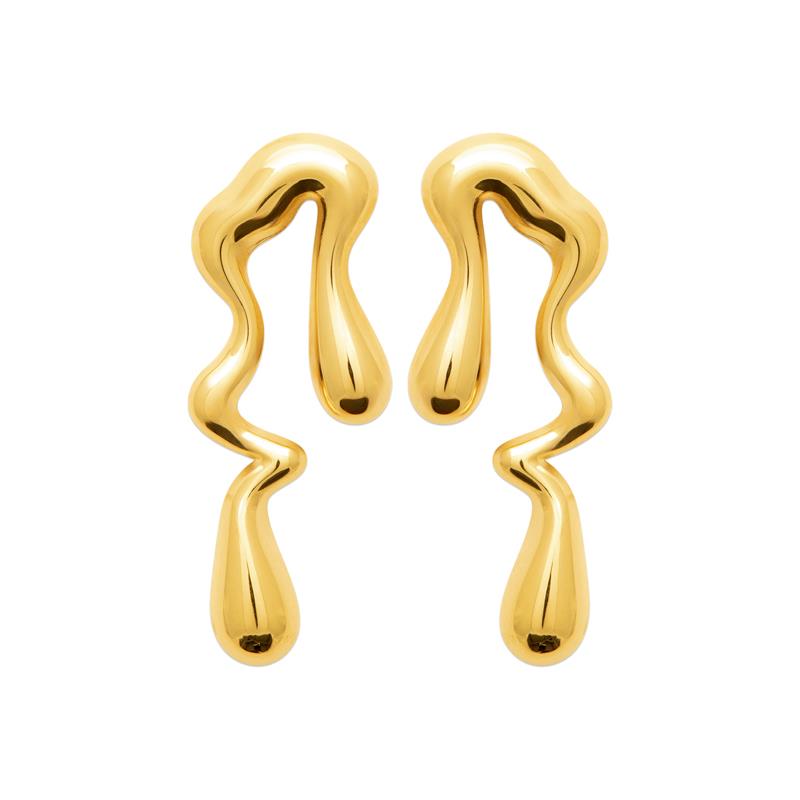 Coque de Nacre Boucles d'oreilles pendantes acier doré 3125809