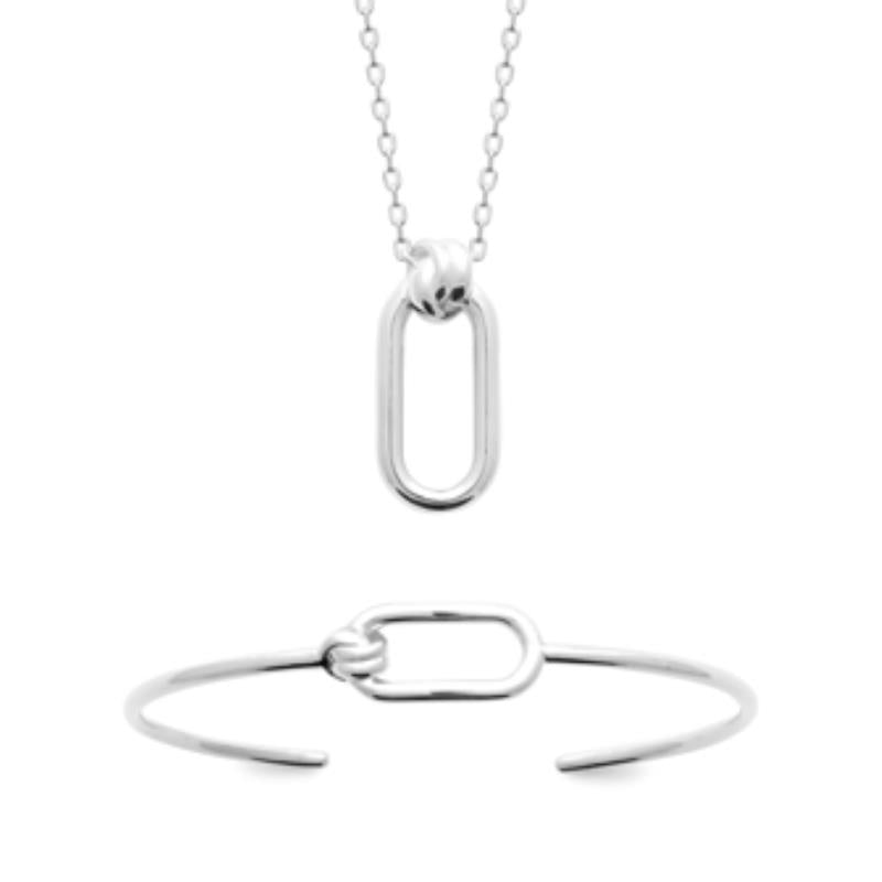 Coque de Nacre Collier argent 722087