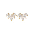 Coque de Nacre Puces d'oreilles plaqué or 23024910