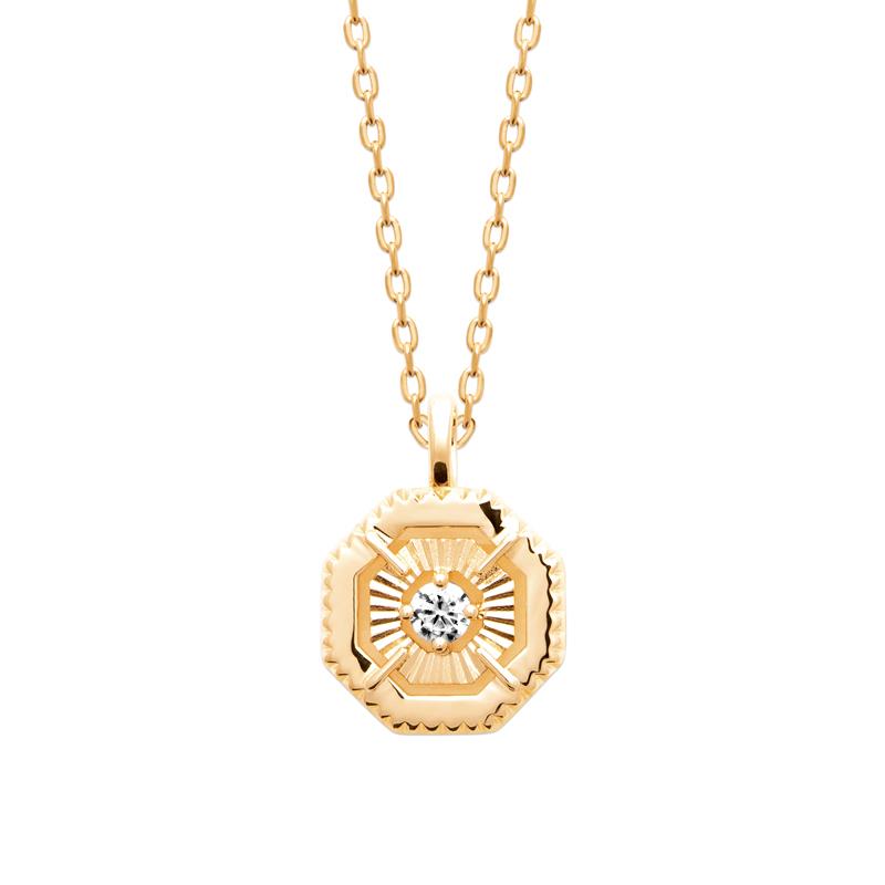 Coque de Nacre Collier plaqué or 974426