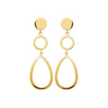 Coque de Nacre Boucles d'oreilles pendantes acier doré 3123809