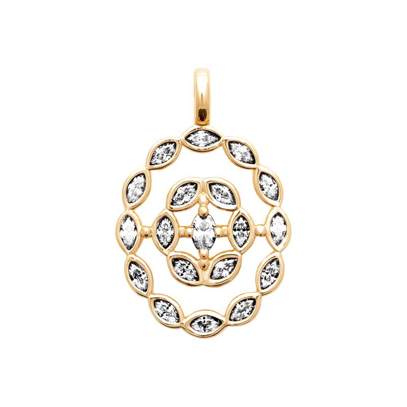 Coque de Nacre Pendentif plaqué or 2788610