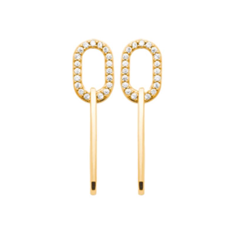 Coque de Nacre Boucles d'oreilles pendantes plaqué or 2574910