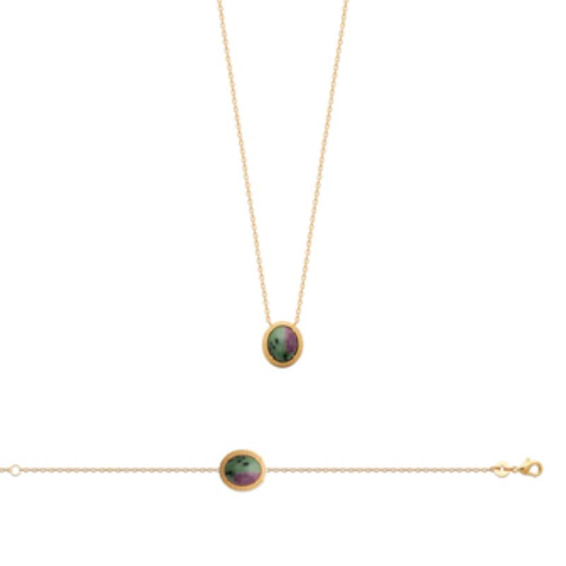 Coque de Nacre Collier plaqué or 973693