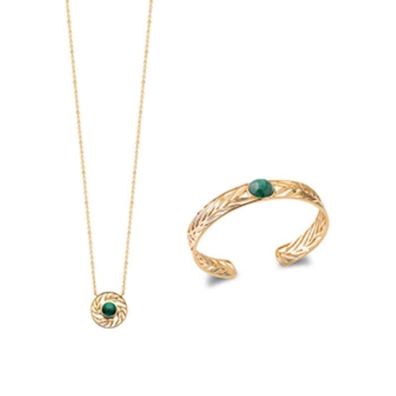 Coque de Nacre Collier plaqué or 973250