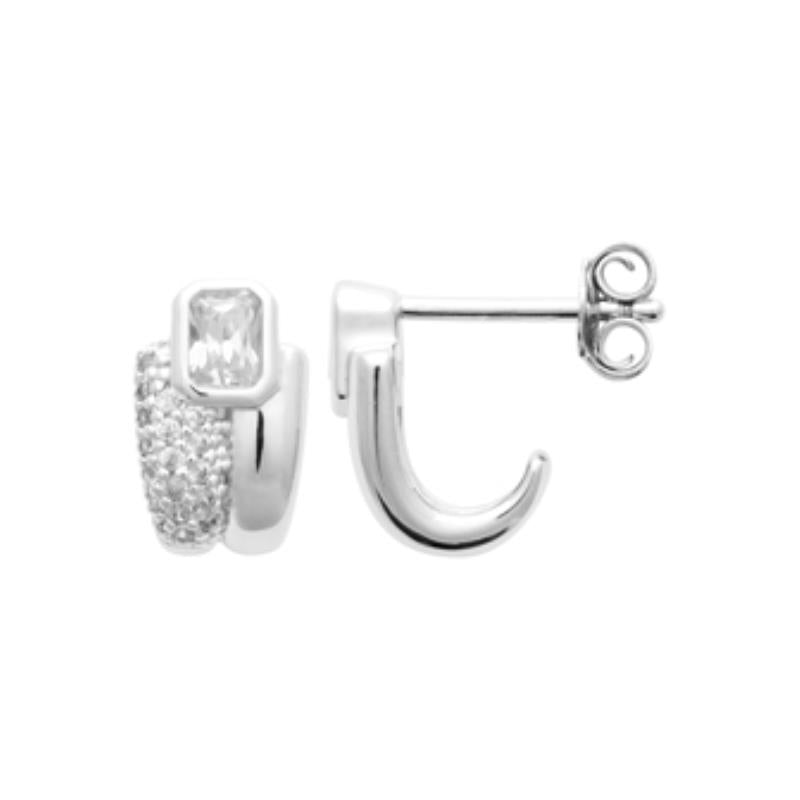 Coque de Nacre Puces d'oreilles argent 13061410