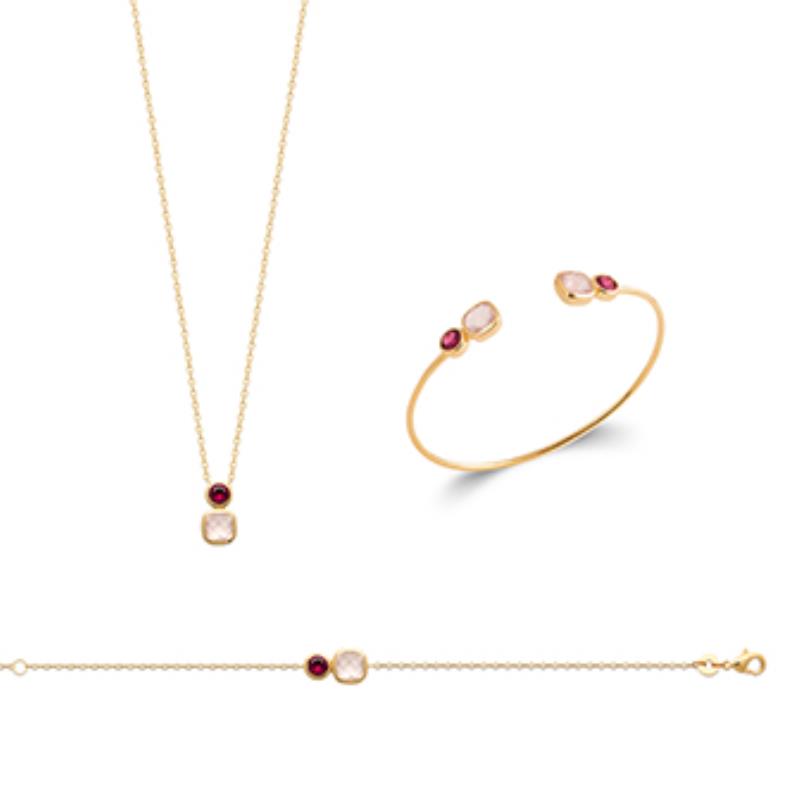 Coque de Nacre Collier plaqué or 973403
