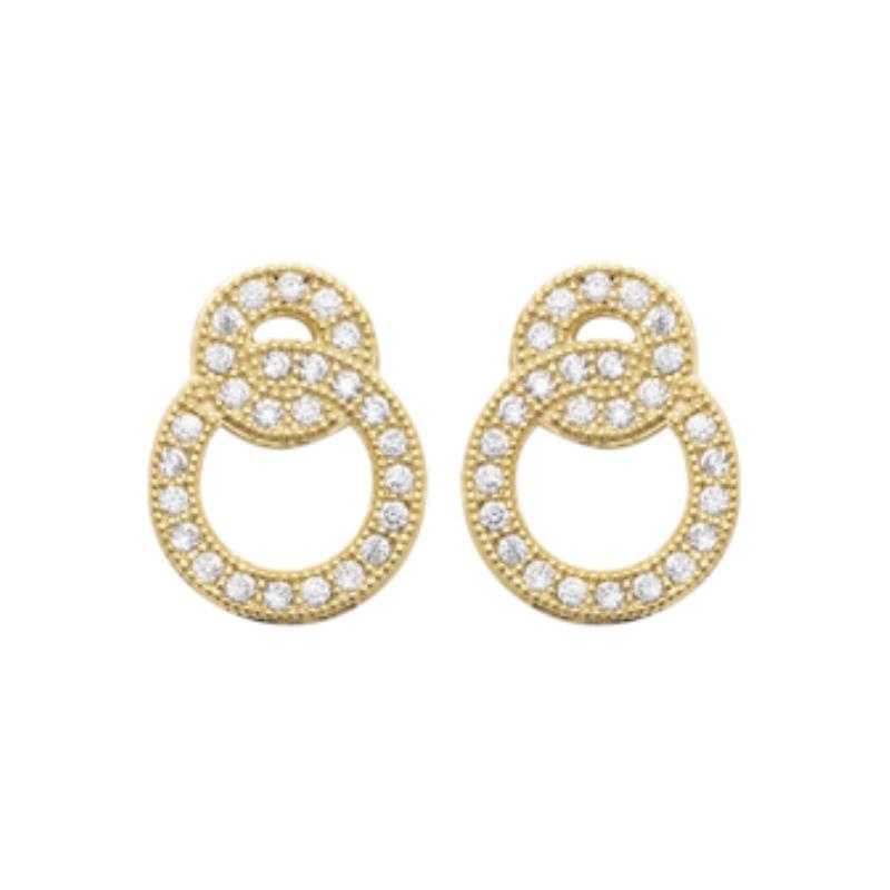 Coque de Nacre Puces d'oreilles plaqué or 2518410