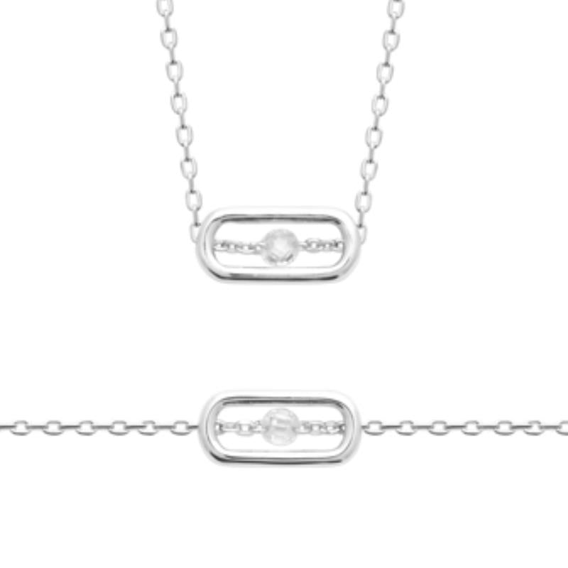 Coque de Nacre Chaîne argent 874099