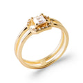 Coque de Nacre Bague solitaire plaqué or 2950610