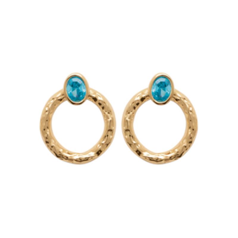 Coque de Nacre Puces d'oreilles plaqué or 23025760