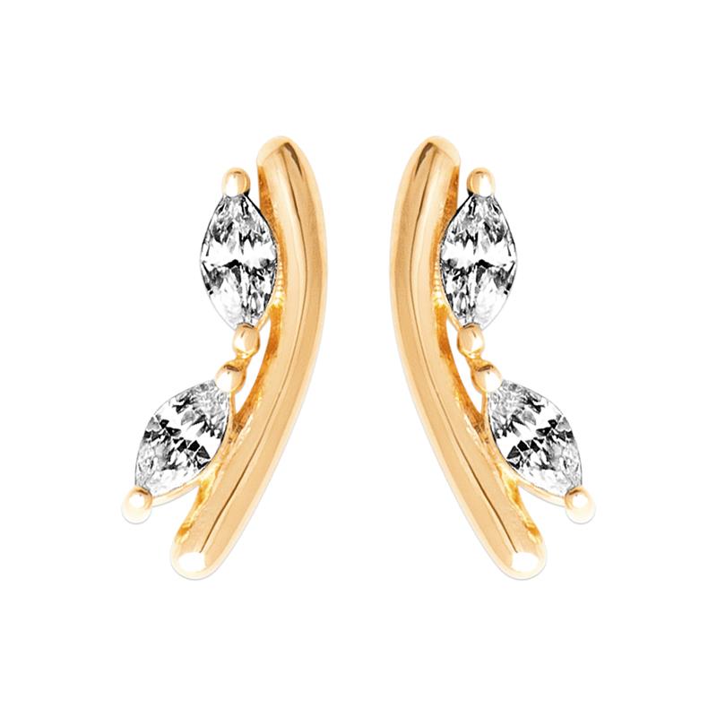 Coque de Nacre Boucles d'oreilles plaqué or 23087910