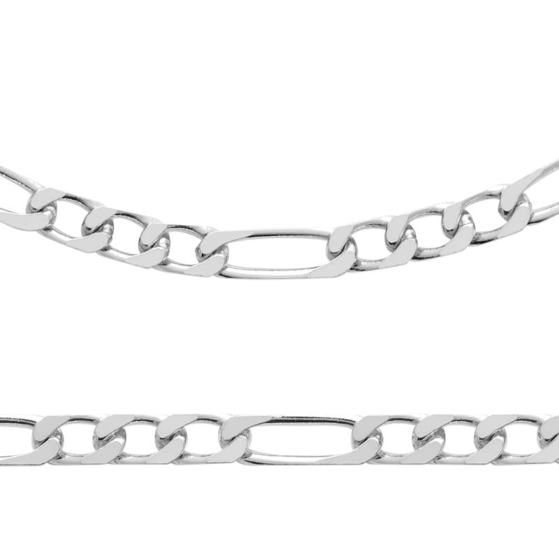 Coque de Nacre Chaîne maille figaro argent 733152