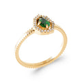 Coque de Nacre Bague solitaire plaqué or 2950450
