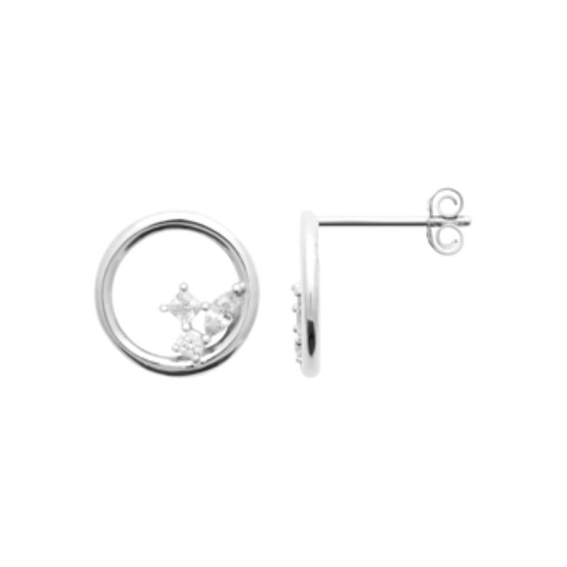 Coque de Nacre Puces d'oreilles argent 13052810