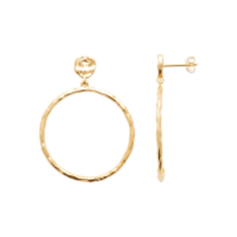 Coque de Nacre Boucles d'oreilles pendantes plaqué or 23035800