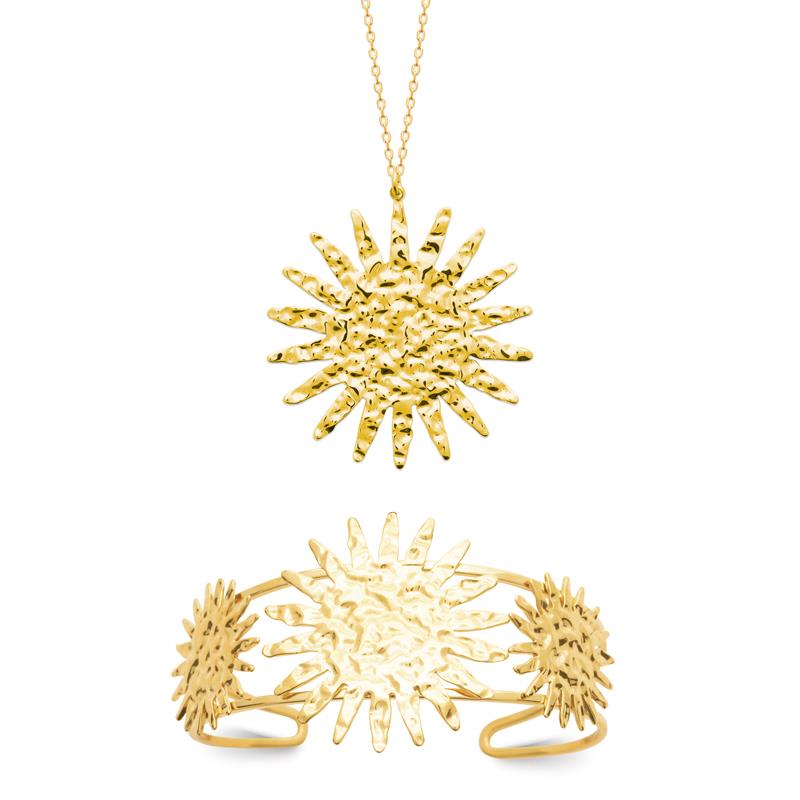 Izee Collier acier doré 312240