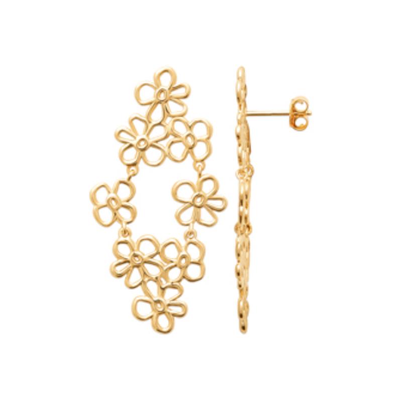 Coque de Nacre Boucles d'oreilles pendantes plaqué or 23064500