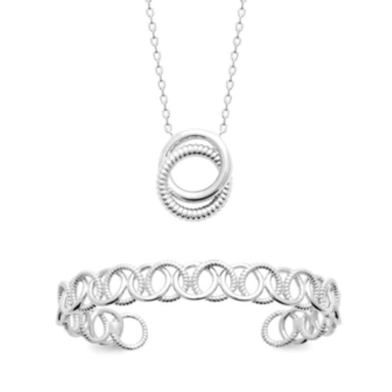 Coque de Nacre Collier argent 722133