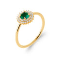 Coque de Nacre Bague solitaire plaqué or 2972750