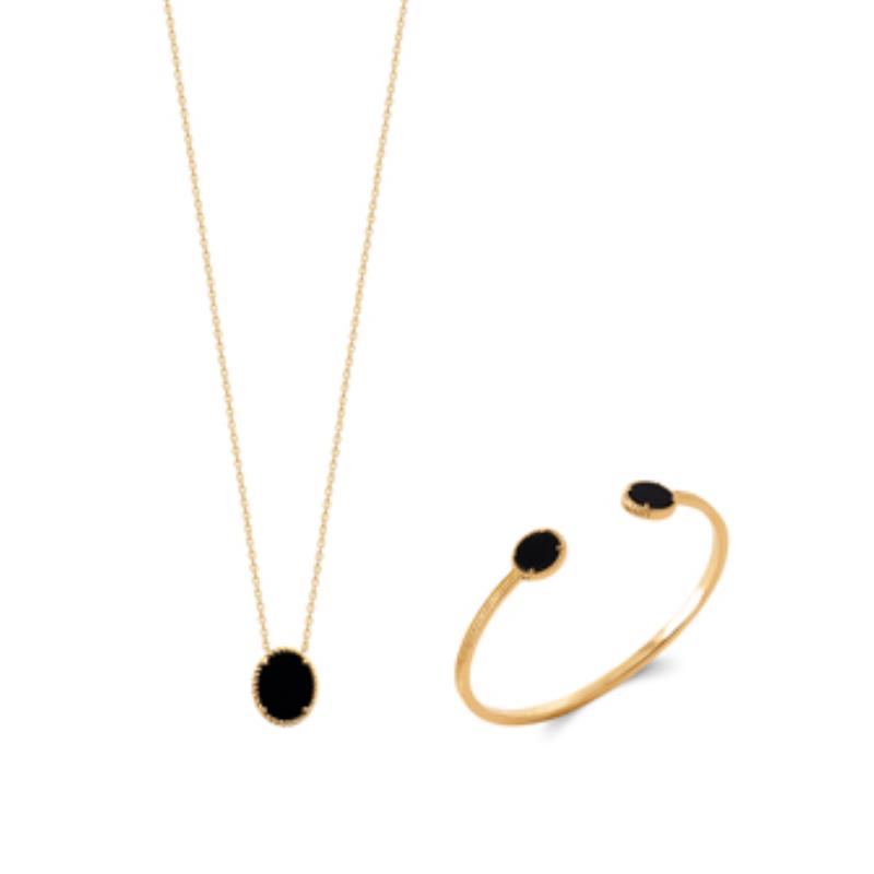 Coque de Nacre Collier plaqué or 973581
