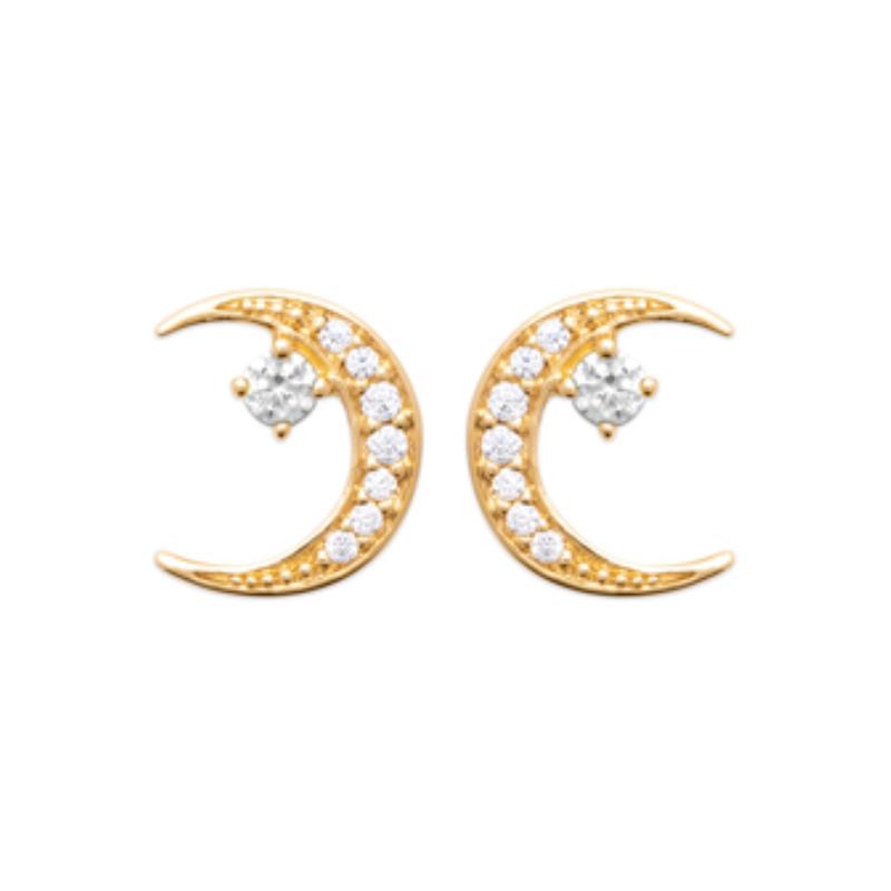 Coque de Nacre Puces d'oreilles plaqué or 23001010