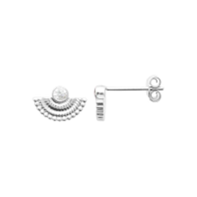 Coque de Nacre Puces d'oreilles argent 13051210