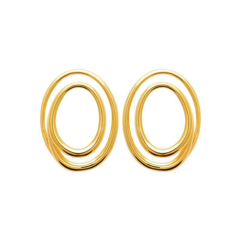 Coque de Nacre Boucles d'oreilles acier doré 3122509