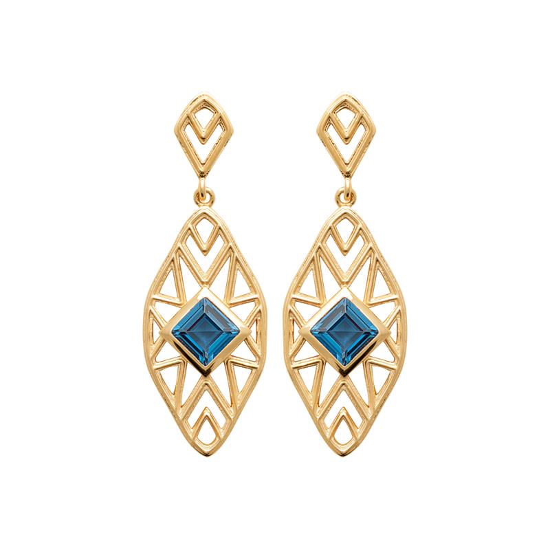 Coque de Nacre Boucles d'oreilles pendantes plaqué or 23079440