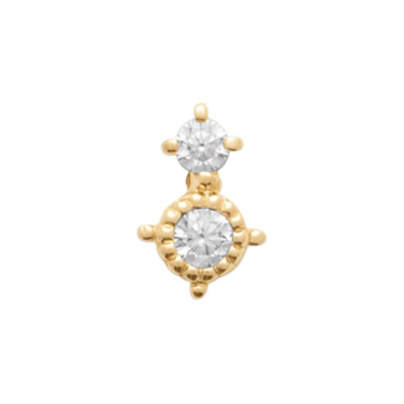 Coque de Nacre Boucle d'oreille à l'unité plaqué or 23020610U