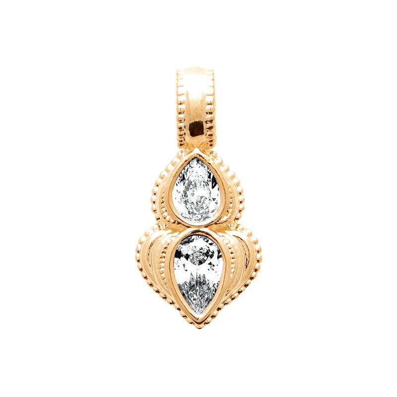 Coque de Nacre Pendentif plaqué or 2792610