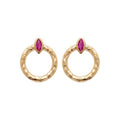 Coque de Nacre Puces d'oreilles plaqué or 23025620