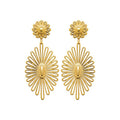 Coque de Nacre Boucles d'oreilles pendantes acier doré 3133209