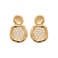 Coque de Nacre Puces d'oreilles plaqué or 23006110