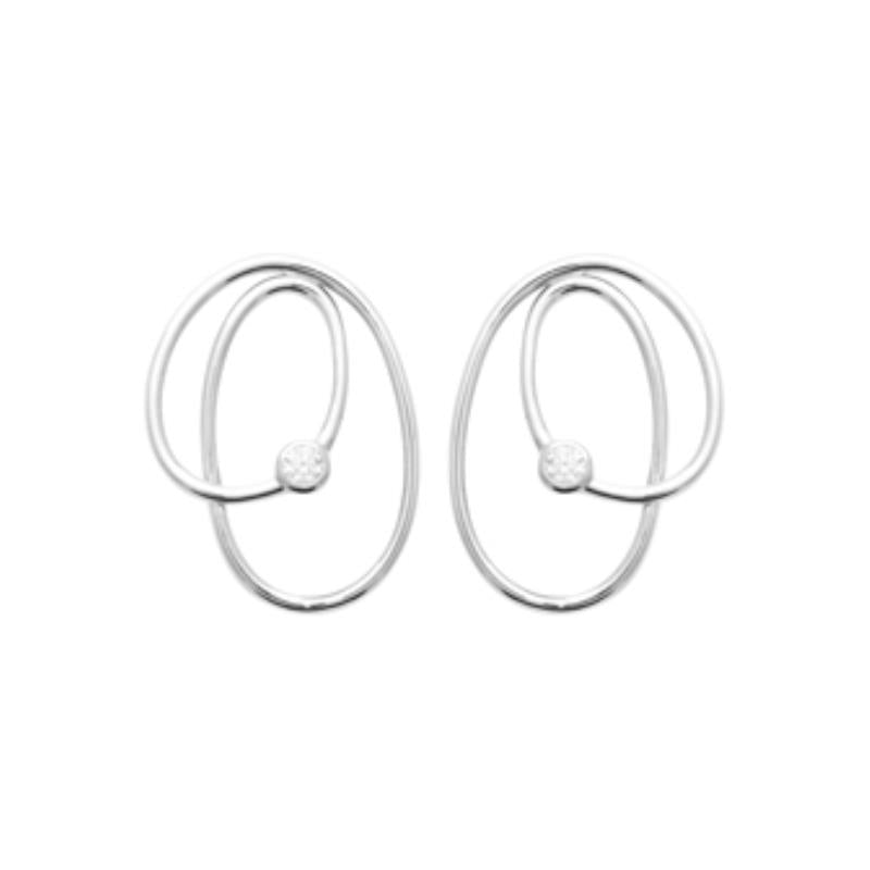Coque de Nacre Boucles d'oreilles pendantes argent 13050810