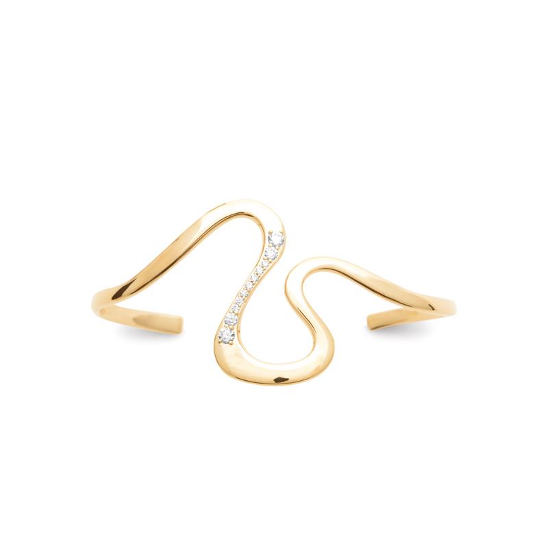 Coque de Nacre Bracelet jonc plaqué or 974224