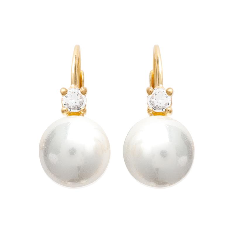 Coque de Nacre Boucles d'oreilles plaqué or 24285014