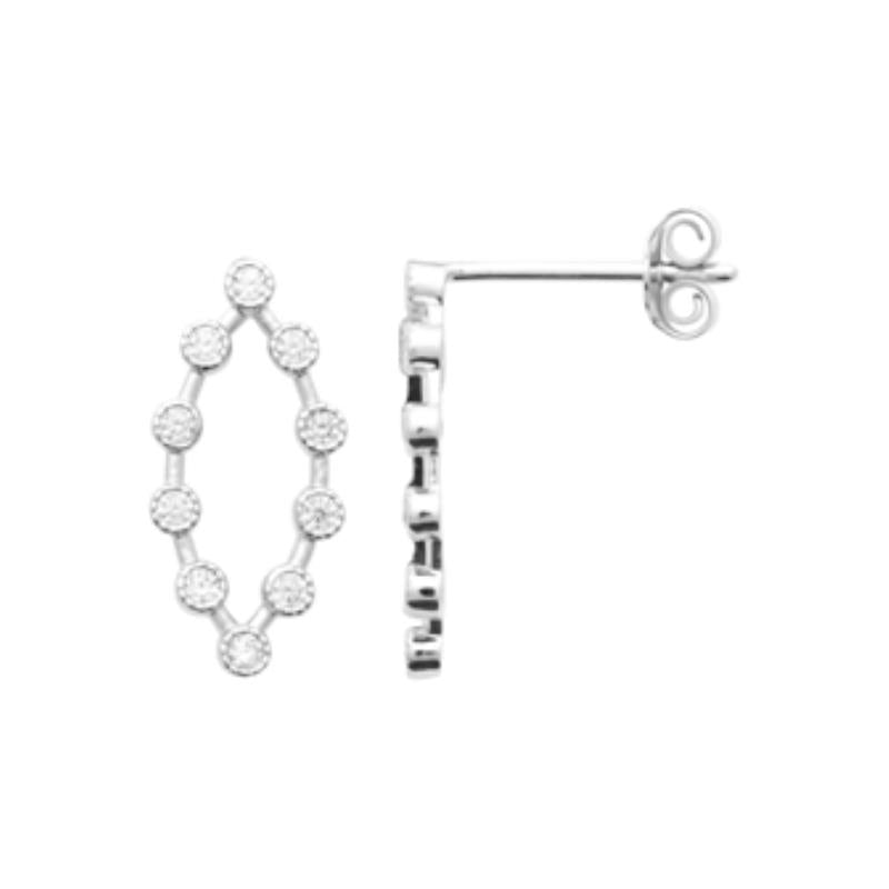Coque de Nacre Puces d'oreilles argent 13052610