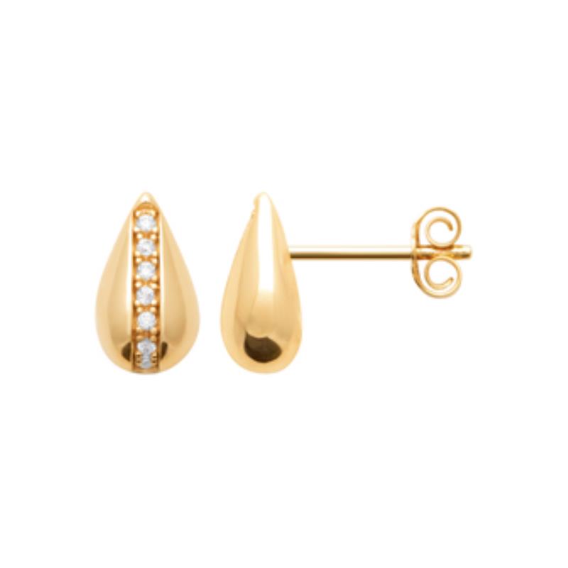 Coque de Nacre Puces d'oreilles plaqué or 23063710