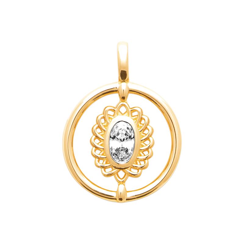 Coque de Nacre Pendentif plaqué or 2791010