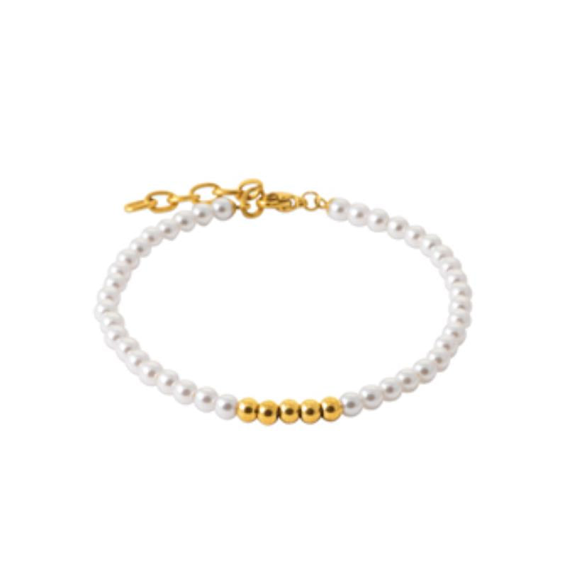 Coque de Nacre Bracelet acier doré 312364
