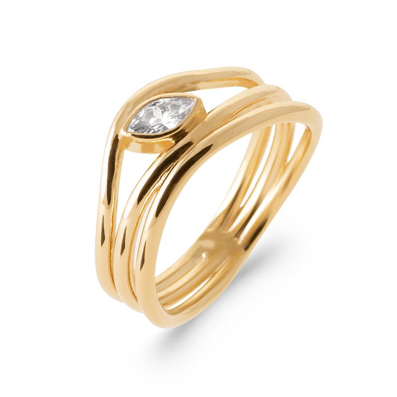 Coque de Nacre Bague plaqué or 2956310