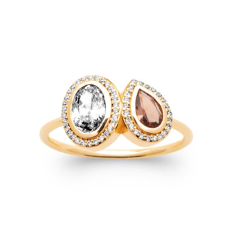 Coque de Nacre Bague plaqué or 20012510