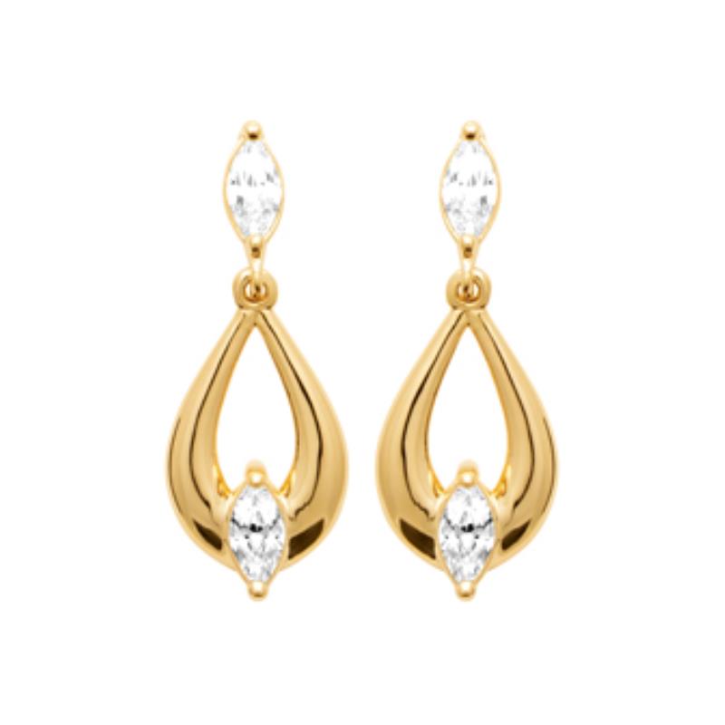 Coque de Nacre Boucles d'oreilles pendantes plaqué or 23073410