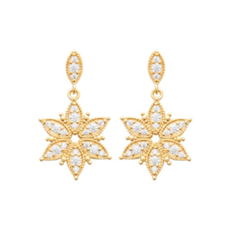 Coque de Nacre Boucles d'oreilles pendantes plaqué or 23065810